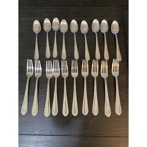 Vintage‎ HF Stainless Steel Flatware 16 Pc Forks Spoons Pattern 086 Silverware